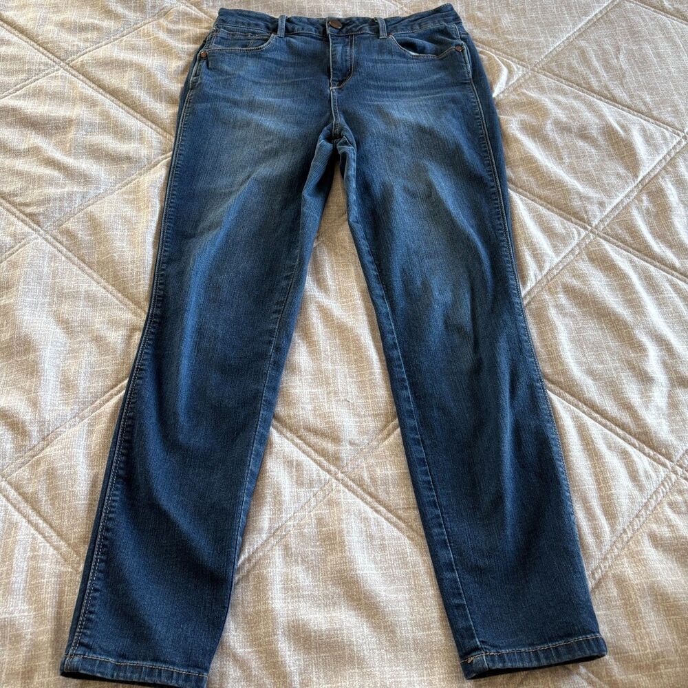 1822 Denim: Women's Blue Stretch Skinny Jeans Size 8 Classic Comfort Fit